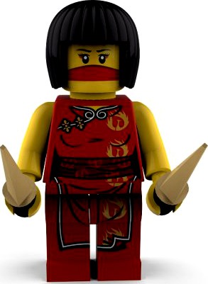 Ninja Girl Lego 3D Model