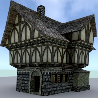 Medieval Town House 1 3D Model