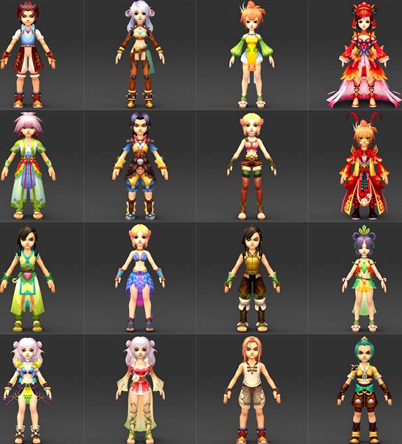 Quality Fantasy Character Collection 3D Model