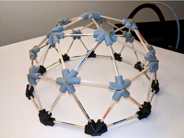 Openscad Geodesic dome by mlinuxguy