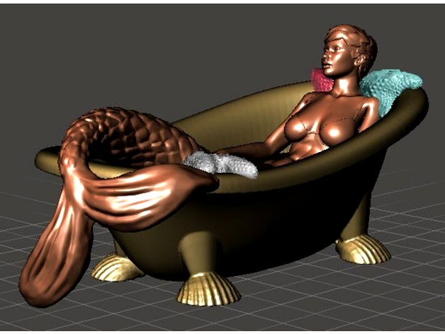 Mermaid in Bath by RickB