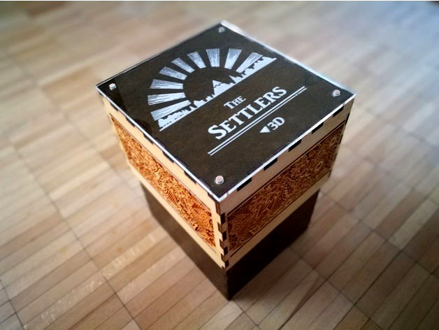 Settlers storage box (laser-cutter & 3d printing) by Dakanzla