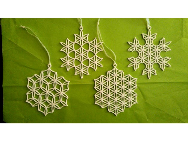 Snowflake Ornaments by wileykyoto