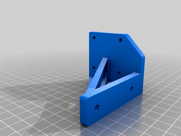 CR-10 y-stepper damper brace/stiffening (compatible with Ultimate Leveling Knobs) by Scholle__