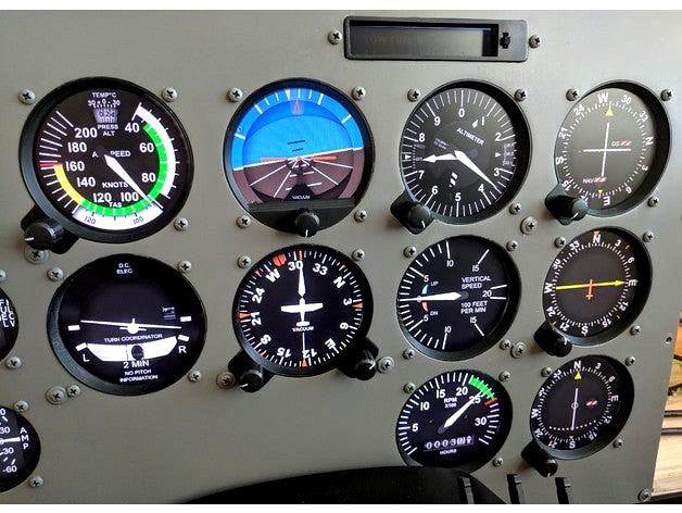 Instrument Panel Bezels - Cessna 172 Flight Simulator by allanglen