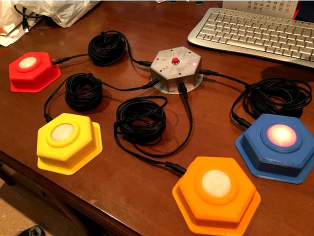 Quiz / Arcade Button buzzer WITH LED by enbager