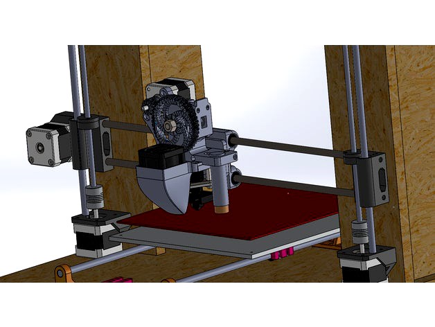 Prusa i3 MK2/S/MK3 Z-axis adapter for M6 nut (for M6 longscrew) by cimo