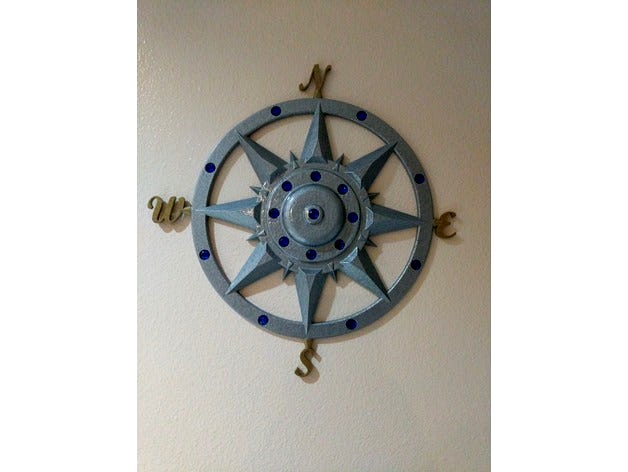 Compass Rose Wall Plaque by kristof65