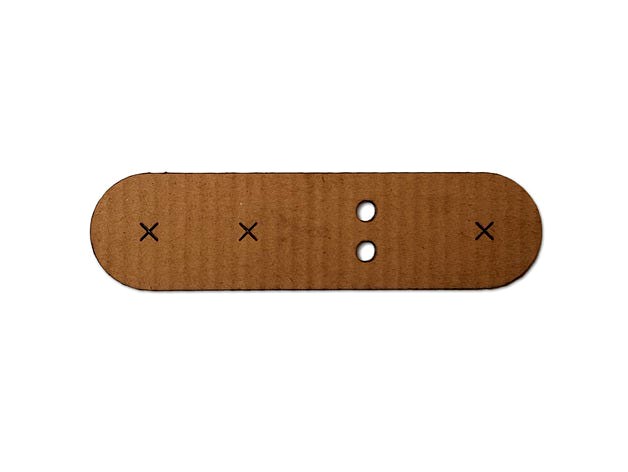 LASER CUT HINGE STRAP for CARDBOARD by Makedo