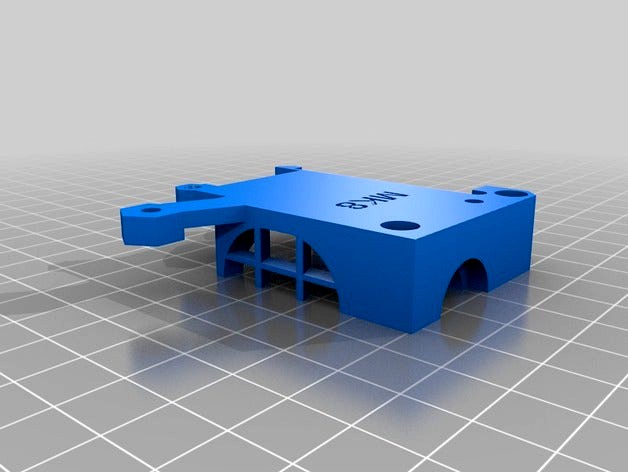 Prusa i3 MK2 Clone Extruder for 8/12/18 mm sensors and MK8 Hobbed Pulley 1 Screw better cable loop edition by MaxRink