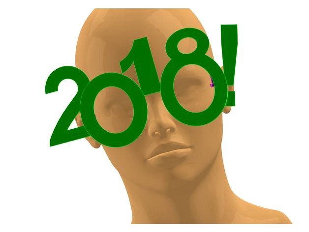 2018 Happy New Year Fun Glasses by Auggie