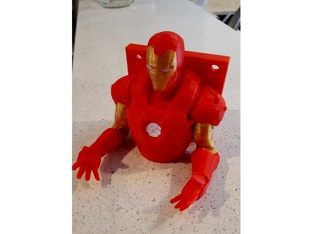 Iron Man Wall Hanger for Quadcopter Drone Guitar Hat Backpack Etc by ya_nervous