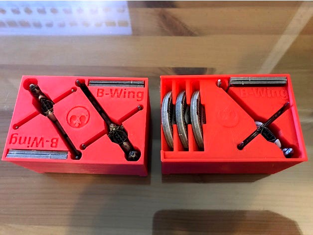B-Wing x1 & x2 Holder (X-Wing Miniatures) for Stanley Organizer by Lord_Dworkin