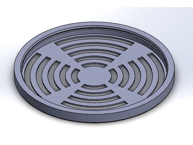 Exhaust Fan Cover Replacement - 12'' Round Duct Snap-on by Happy_Go_Lucky