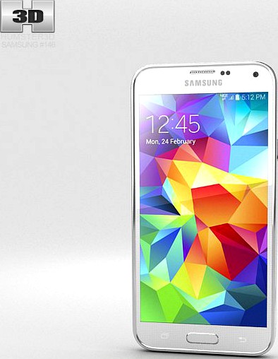 Samsung Galaxy S5 (Verizon) Shimmery White3d model