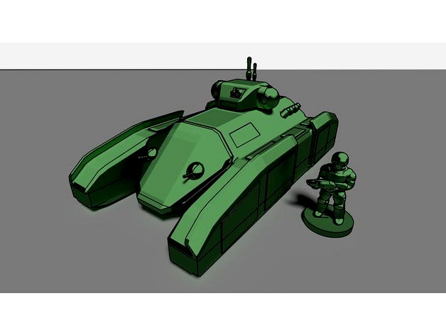 Futuristic Infantry Fighting Vehicle (18mm scale) by Xenophon13