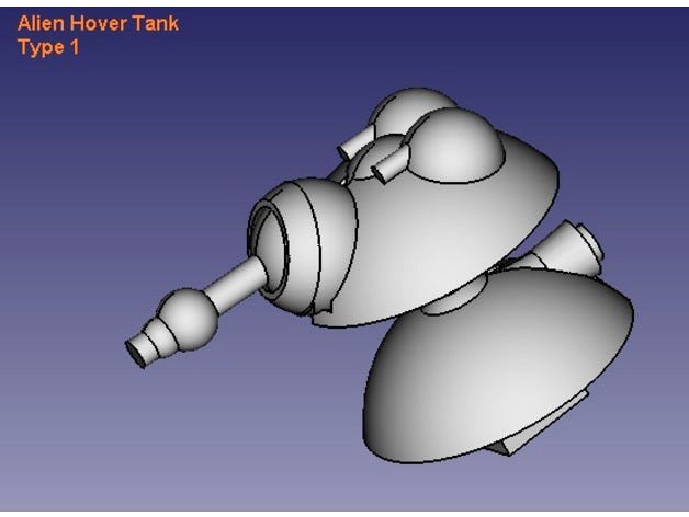 Alien Hover Tank Type 1 by ThinkTanker