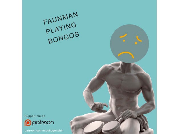 Faunman Playing Bongos by mushogenshin