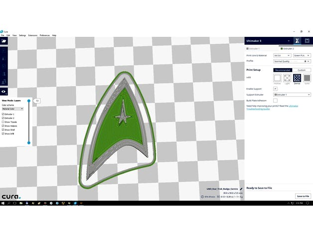 Star Trek Badge Dual Color by Timelords