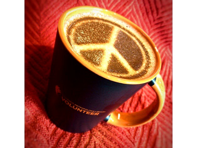 Coffee Stencil - Peace Symbol by amarand