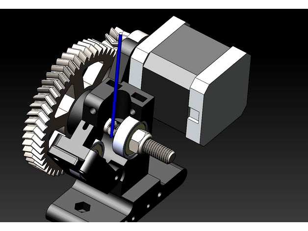 Ultimate Greg’s Wade’s Geared Extruder (7e generatie) SolidWorks by alexrosa