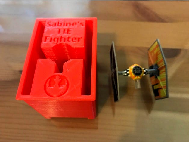 Sabine's TIE Fighter Holder (X-Wing Miniatures) for Stanley Organizer by Lord_Dworkin