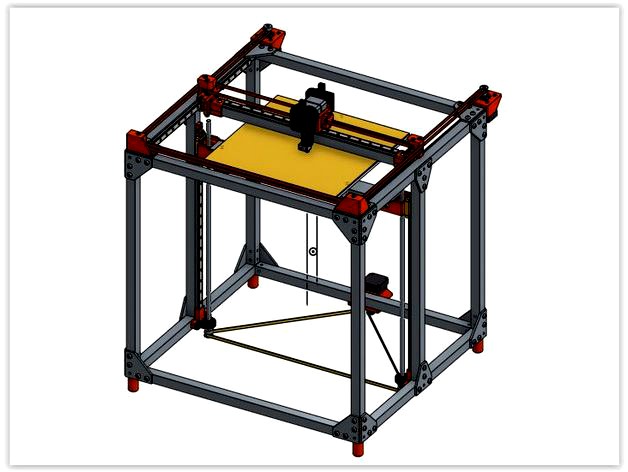 5RAILS CORE XY 3D Printer by thetekguy