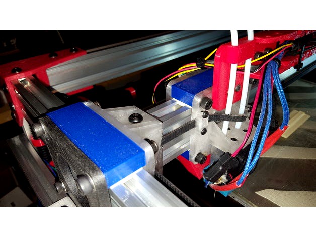 D-bot X/Y motion system linear guide blocks and pads made from Igus tribofilament by Rexipus