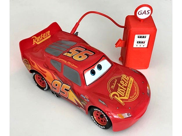 Old gas pump style AC adaptor cover for Sphero Lightning McQueen by kazumake