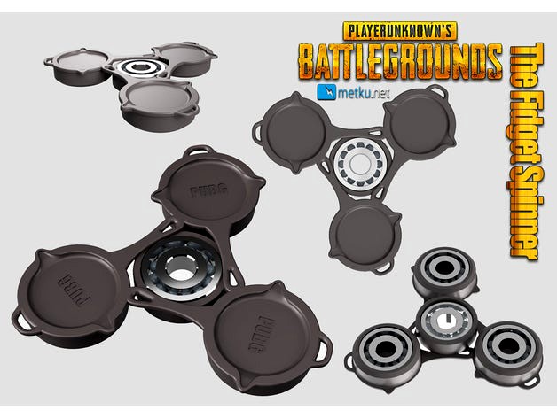 Playerunknown's Battlegrounds Frying Pan Fidget Spinner by Japala