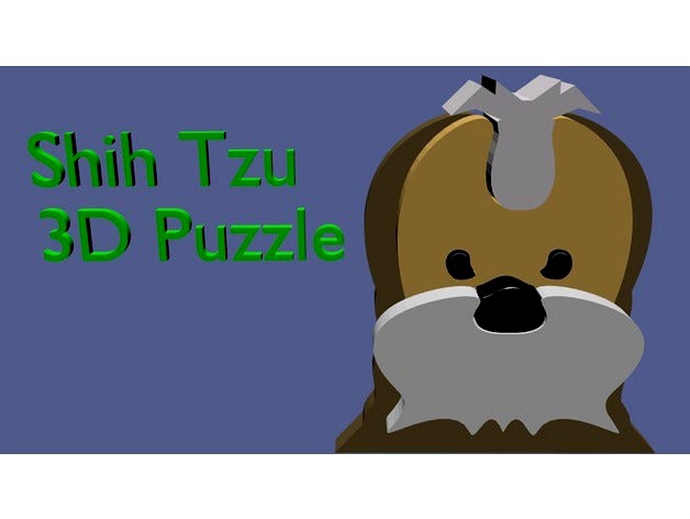 ABOW Shih Tzu 3d Dog Puzzle by Abitowhit