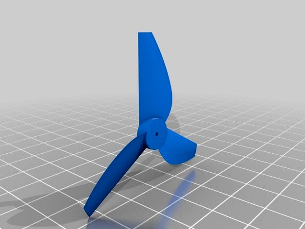 Boeing HSNLF Airfoil Micro Drone Propeller (41.98g thrust @ 3V)  by emanuelbucsa