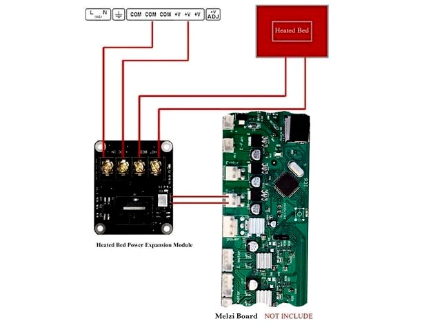 Wanhao Duplicator i3 v2 / v2.1 MOSFET Halter / Duplicator i3 Heatbed Expander Holder by JMDesigns