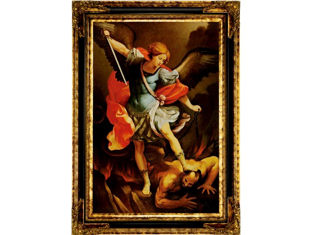 Saint Michael the Archangel Lithophane by rebeltaz