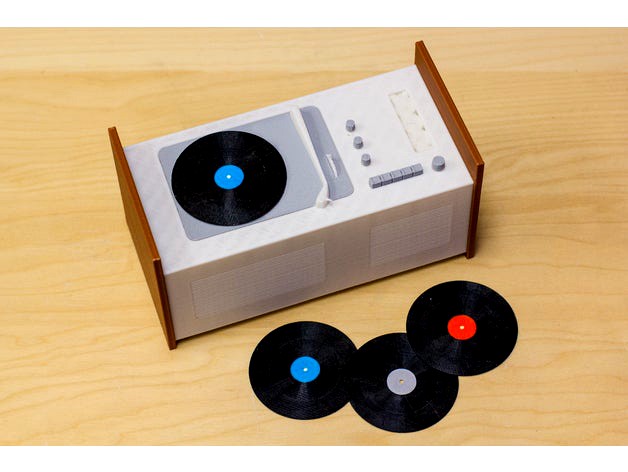 Multi-Color Record Player & Records by MosaicManufacturing