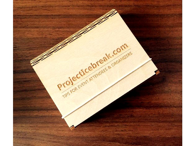 Flex Box (Wooden box with living hinge) - Smaller, for 3x4" name badges by pamelafox