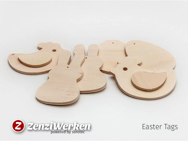 Easter Tags cnc/laser by ZenziWerken