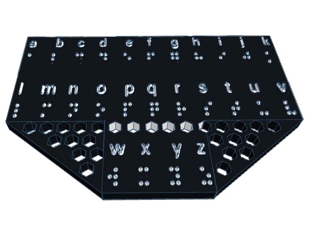 Braille Alphabet Translator A-Z 18 x 12 cm by ChMiBr