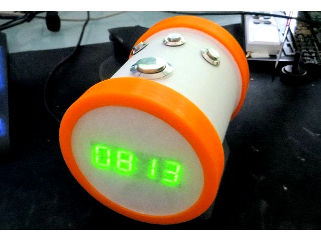 Tubular Alarm-Clock with Speaker by blkhawk