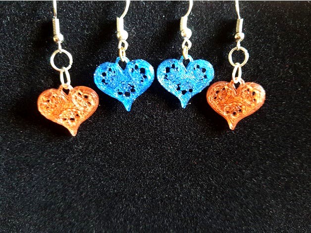 Earrings heart by catf