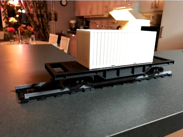 Train freight car for OS-Railway - fully 3D-printable railway system! by Depronized
