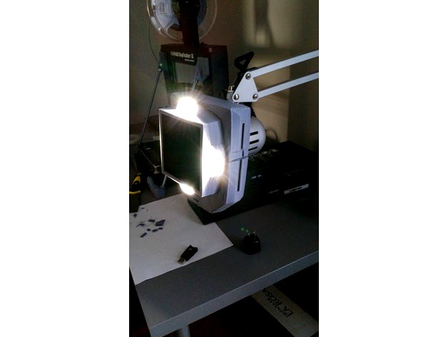 Solder Fume Absorber and Light on movable arm stand  by FactorialInnovation