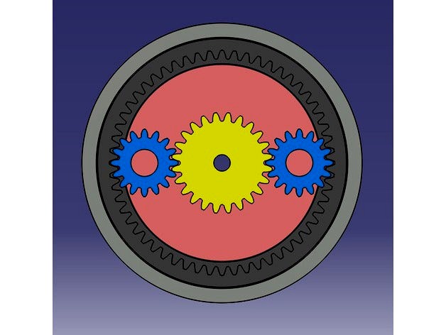 Experimental split ring/harmonic planetary drive by ErikRudec