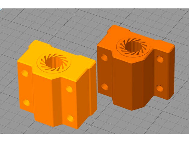 Bearing blocks incl. 8mm bearing (LM8UU) (Anet A8/A6, Wanhao duplicator i3 etc) by Spirit00