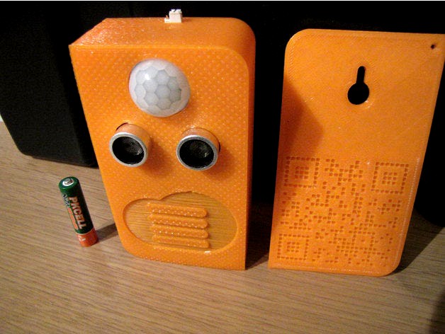 Pancake IoT project box 1 - ESP 8266 / Arduino 2560, OrangePi, RaspberyPi, ultrasonic sensor, pasive infrared, lipo or AAs 2 upto 6 batteries  by truhlik_fredy