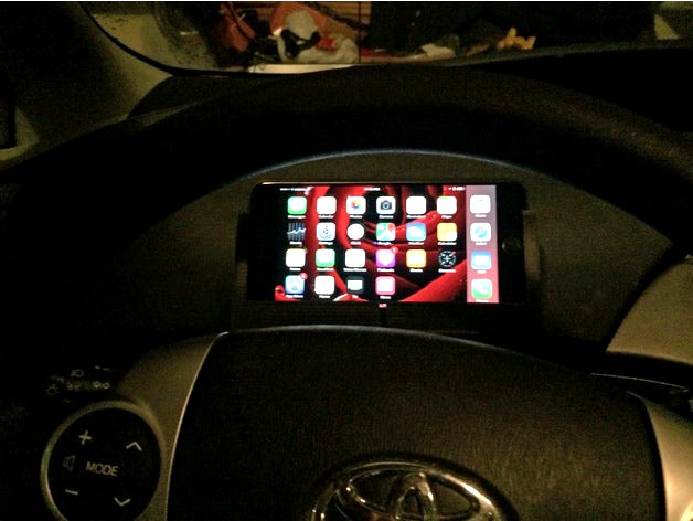 Prius Steering Wheel mount for iPhone 6 Plus, 7 Plus, or 8 Plus  by DavidPhillipOster