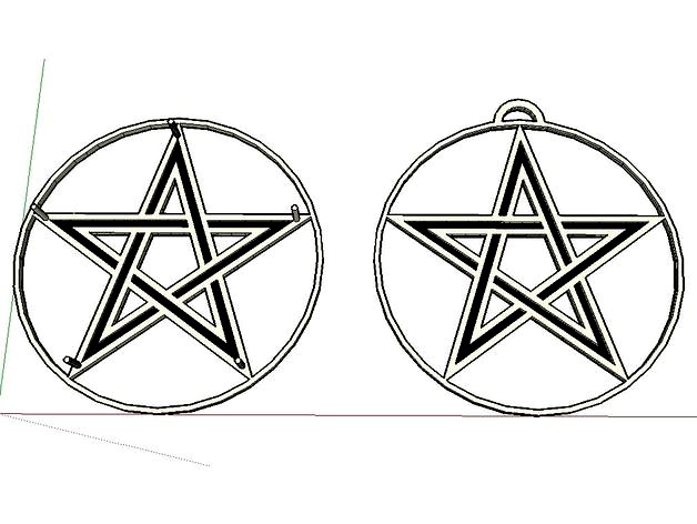 Pendants - Dijes / Key hangers - Colgadores de Llaves "Estrella del diablo - Devil star" by facacabemer
