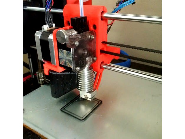 Dual Titan E3D Direct Drive 1.75mm/3mm V6 Hotend Combo X Carriage Prusa i3 Style LM8UU by OpticDriver