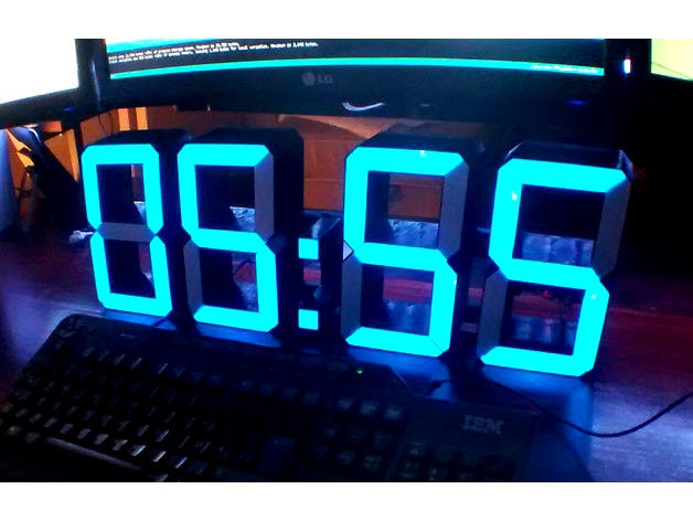 XL 7-segments Digital Clock/Thermometer by TripackMcLovin