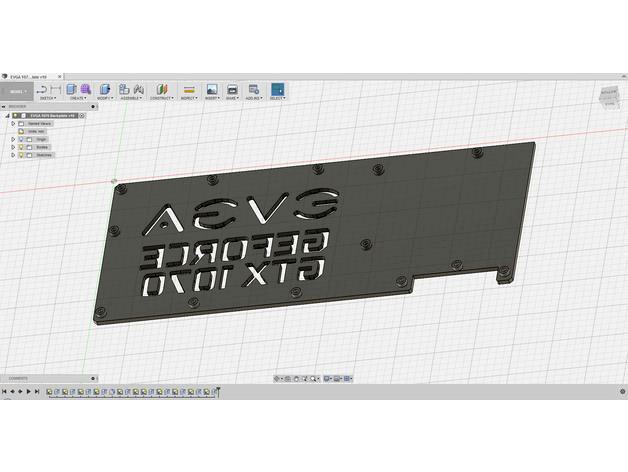 EVGA GTX 1070 FTW Custom Backplate by CyberDen_Systems